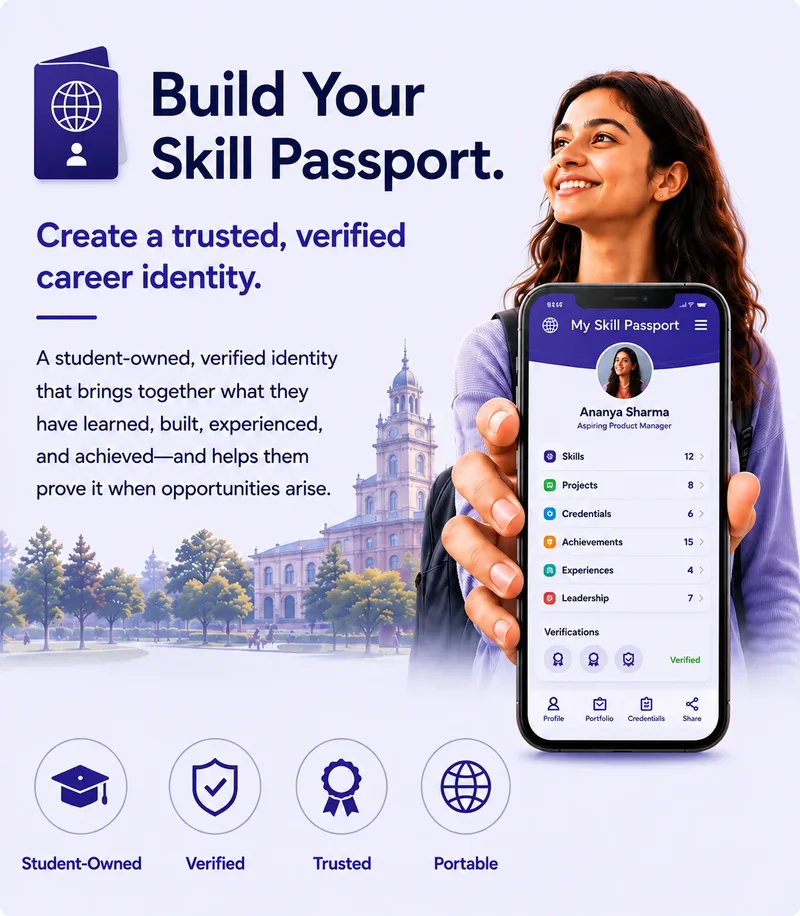 Student-owned Skill Passport bringing together skills, projects, credentials, and achievements